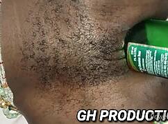 club slut gets bottle shoved deep in pussy n ass