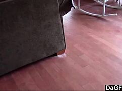 Dagfs Busty Babe Double Stuffed on Sofa