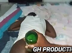 club slut gets bottle shoved deep in pussy n ass