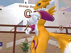 i do renamon workout stretchin to music feelin furry hot