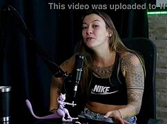 flor de damiana strips sensually showing breasts after transsexual and virginity chat on sheer red