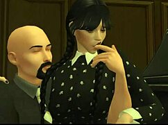 jenna o as wednesday addams gets her petite goth pussy filled!