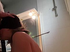 french maid slave chained bent over for spanking and badine dressage whip! 😈🔗