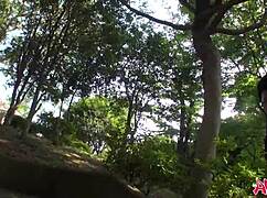 JAPANESE SAKI AOYAMA SUCKS COCK IN PARK KIMONO UNCENSORED