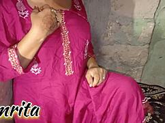 hot indian desi step-brother-in-law sneaks into sister-in-law's room for steamy bathroom sex romp