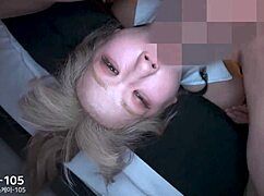 she gagged during the rough oral session