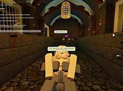 in roblox world blonde slut takes deep anal and rides hard
