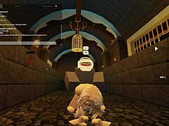 in roblox world blonde slut takes deep anal and rides hard