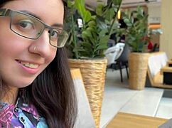 who knew nerdy glasses girl craves rough outdoor cum facials?