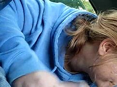 In the car, coworker blows mind blowing blowjob on redhead. Leave your comments
