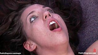 Big tits in bondage public sex