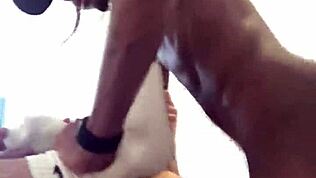 Straight hunk stretches gay twinks ass
